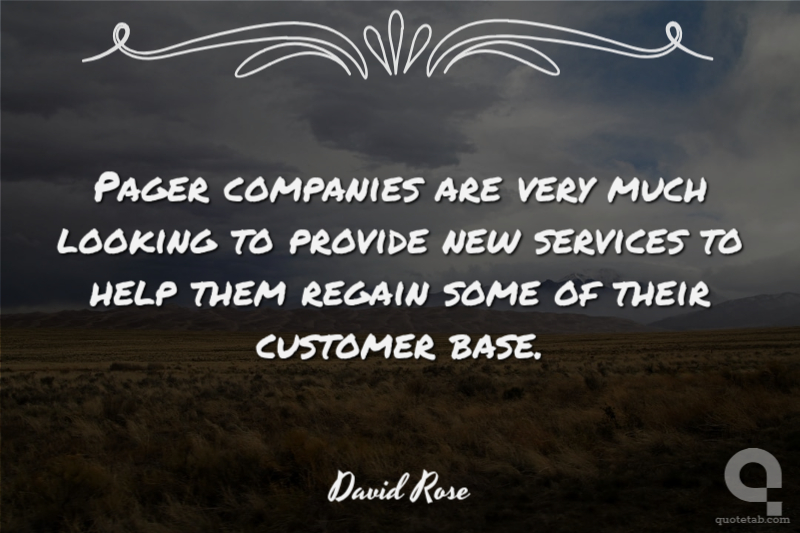 Pager companies are very much looking to provide new services to help them regain some of their customer base.